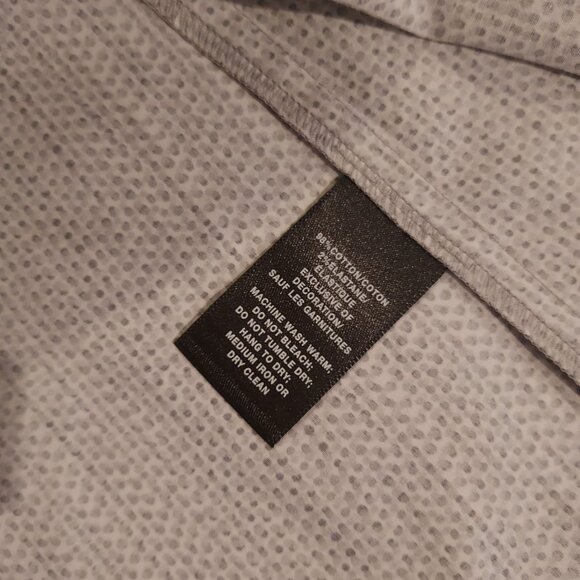 Lafayette 148 New York Chevron Print 3/4 Sleeve Button Front Blouse Size Lg NWT - Picture 7 of 8